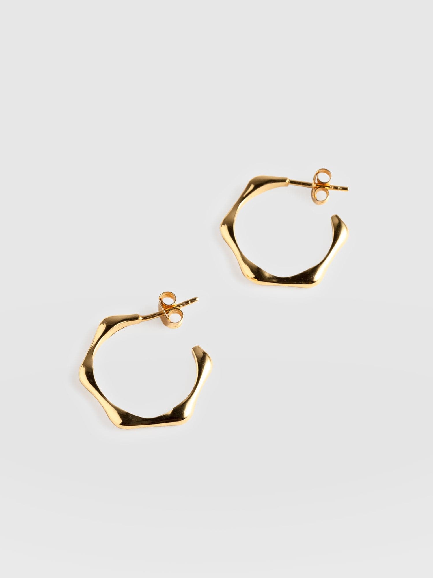 Bamboo Large Hoop Earrings Gold - Women's Jewellery | Saint + Sofia® USA